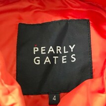 【1円】PEARLY GATES パーリーゲイツ ダウンベスト ボーダー柄 オレンジ系 4 [240101090036]_画像7