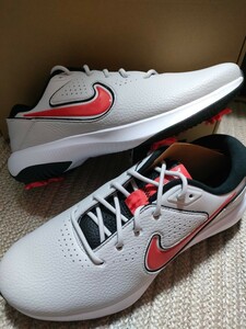 新品 定価15400 NIKE GOLF VICTORY PRO 3 26.5cm US8.5 グレー レッド ナイキ ビクトリー プロ ゴルフシューズ スパイク メンズ 