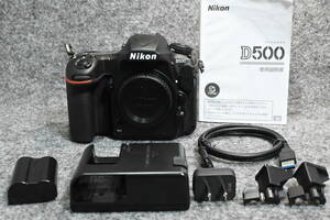 【中古美品】Nikon D500 ボディ［6000ショット］付属品有り　ニコンデジタル一眼レフカメラ 