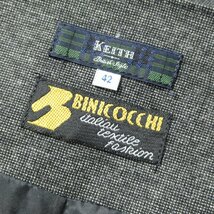 キース★スーツ テーラードジャケット&スカート 大きいサイズ42 ストレッチ素材 ウール混 濃いグレー系 z5839_画像8