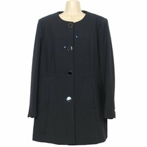 ZARA★ジャケット　ノーカラージャケット　大きいサイズXXL　１５～１７号？　秋冬物　黒系　z5964　_画像1