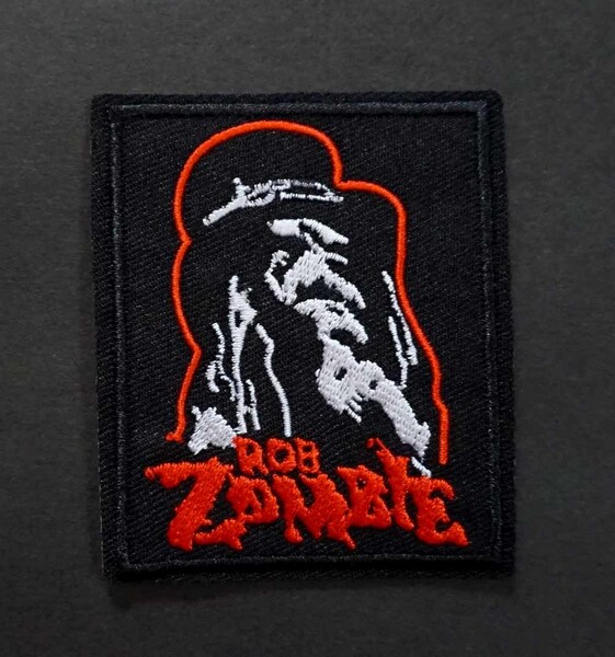 黒■RZ怪奇■新品未使用 『Rob Zombie』ロブ.ゾンビ 刺繍ワッペン■アメリカ ミュージシャン◆音楽 ミュージック◆◇■洋服・衣類・衣服DIY