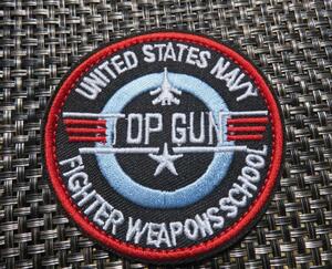 VC■DX円型（黒赤空輪）スター◆新品トップガンTop Gun戦闘機 パイロット　刺繍ワッペン◆映画　ミリタリー■『ベルクロ　マジックテープ』