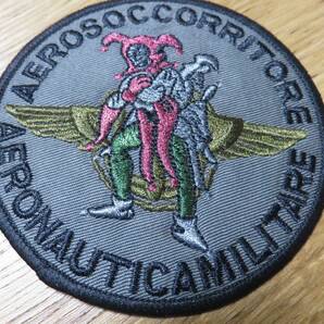 《軍円IT悪魔道化師》円型◆新品イタリアAerosoccorritore aeronautica militare ジョーカー Joker刺繍ワッペン激渋◆ミリタリー・サバゲー