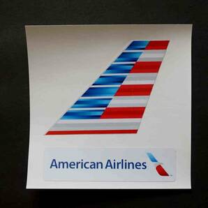 B/星条旗柄AA■２枚セット■アメリカン航空　American Airlinesアメリカ　USステッカー■エアライン飛行機■海外旅行◎出張　スーツケース