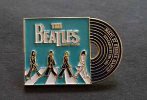 空LPレコード　横断歩道■新品『 ビートルズ/The Beatles』『アビイ・ロード』（Abbey Road）■金属ピンバッジ バッチ■ロックバンド.Music