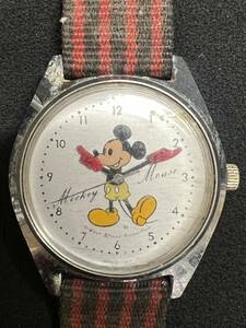 0002-0113 1円出品 時計 腕時計 SEIKO セイコー Disney Time ディズニータイム Mickey Mouse ミッキーマウス 5000-7000 手巻き 稼働品