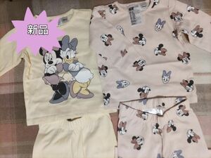 値下げ【新品】H&M ミニーマウス デイジー セットアップ パジャマ ルームウェア ディズニー ナイトウェア 上下セット