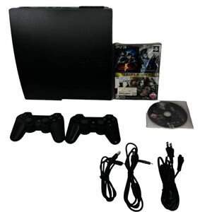 現状品■ ソニー SONY PlayStation 3 CECH-3000B プレイステーション コントローラー ブラック バイオハザード トリプルパック