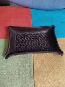  leather tray middle cow leather burns tea 