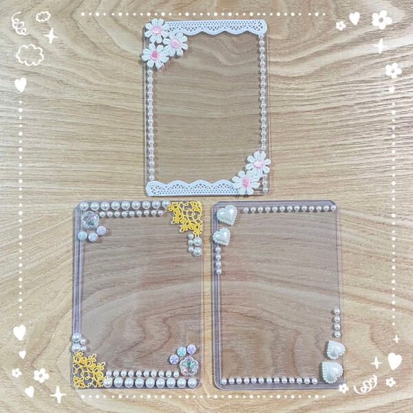 【SALE】硬質ケースデコ 痛ロゼット トレカケース B8 シールデコ ハンドメイド②