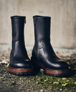 Glamb グラム　22AW Tall Engineer Boots GB0422 / AC07 身長6センチアップ　レザー　サイド　ジップ　エンジニア　ブーツ　黒　3