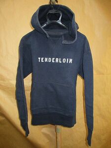 テンダーロイン　TENDERLOIN 名作 後付　ロゴ　 フード パーカー M　　ネイビー