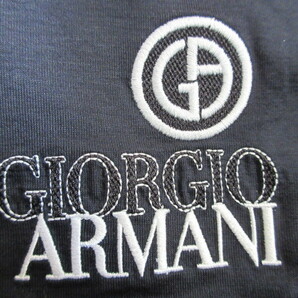 GIORGIO ARMANI ジョルジオ アルマーニ 21AW ロゴ 刺繍 Tシャツ ネイビー 50 3LSM66 SJKLZ 未使用の画像3