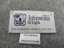 JOHNSTONS OF ELGIN ジョンストンズ　カシミア　100％ 大判ストール グレー_画像3