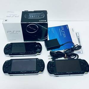 1円スタート Sony PSP 3000 2000 ジャンク まとめ 簡易動作確認 バッテリーなし メモリーカードなし 箱/充電ケーブル 1セットのみ