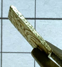 古金銀 元文一分判金（たて16.4mm、よこ9.7mm、厚さ1.7mm、重さ2.25g）_画像4