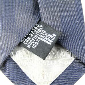 アルマーニコレッツォーニ ブランドネクタイ ストライプ柄 シルク イタリア製 メンズ ネイビー ARMANI COLLEZIONIの画像4