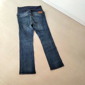  prompt decision 1000 jpy *H&M large size. maternity Denim * used maternity - trousers *DENIM pants birth preparation ..