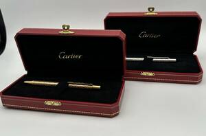 Cartier ハッピーバースデー 2C ロゴ ボールペン ゴールド シルバー 2点セット 筆記用具 カルティエ ツイスト