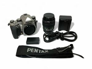 訳あり PENTAX ペンタックス KP デジタル一眼レフカメラ SR シルバー系色 レンズ SMC PENTAX DA 18-55 Ⅱ [TK24-0104-1]