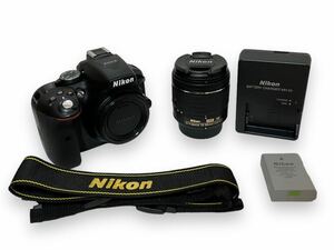 現状品 簡易動確済み NIKON ニコン D5300 デジタル一眼レフカメラ ブラック系色 レンズ AF-P NIKKOR 18-55mm 1:3.5-5.6G [TK24-0105-1]