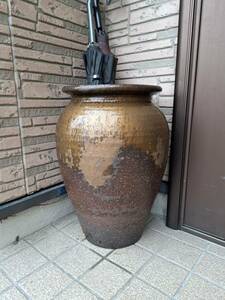 備前焼 花瓶 壺 傘入れ 中古品 ６