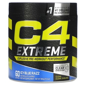 Discontinued Cellucor, C4 Extreme, взрывной предтренировочный комплекс, ледяной синий цвет, 384 г (13,5 унции)