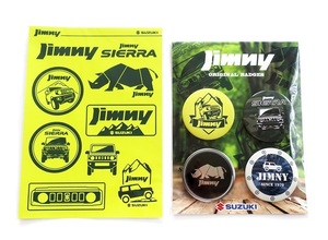 ☆新品☆Jimny ジムニー ステッカーとオリジナル缶バッチ 4個セット 合計2点セット スズキ ノベルティ 純正 非売品