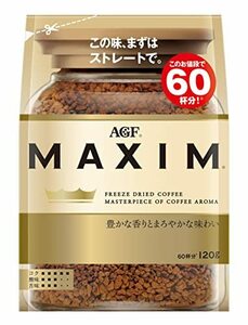 AGF マキシム 袋 【 インスタントコーヒー 】 【 詰め替え エコパック 】 120グラム (x 1)