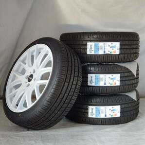 新品 17インチ 7.5J 4-100 ハブ径56.1 ホワイト タイヤ付4本SET 205/45R17 ミニ クーパー R50 R52 R53 R54 R55 R56 (W2328-0)の画像7