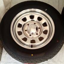 新品 デイトナ 16-6.5J＋38 6-139.7 クローム タイヤ付4本SET 215/65R16 109/107 LT用 ハイエース200系 (W2168-1)_画像3