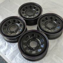 新品 デイトナ 16-5.5J＋20 5-139.7 ブラック タイヤ付4本SET 195R16 トーヨーOPENCOUNTRY M/T-R ジムニー (W2244-0)_画像2