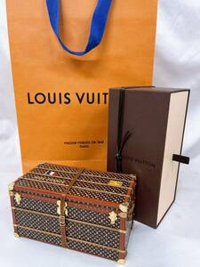 LOUIS VUITTON ミス フランス M99408 ノベルティ 2010 ペーパーウェイト ウッド トランク型 モノグラム 箱 紙袋付 レア 美品 ルイヴィトン