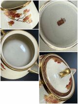 オールドニッポン nippon 銘品 里帰り 本薩摩　美山 金彩山水風景紅葉花鳥紋図 ポット_画像6