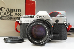 1円~【759】CANON／キャノン　AE-1　／LENDS　CANON　LENS　FD　50mm　1:1.4　レンズフード付