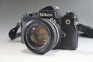 1円~【721】Nikon／ニコン　FE　／LENDS　NIKKOR　50mm　1:1.4　一眼レフ　マニュアルフォーカス