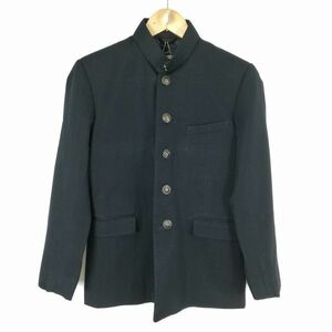 学生服 学ラン 男子 上着 ウール混 詰襟 カシドス 黒 中古 ランクC a3 JJ5330