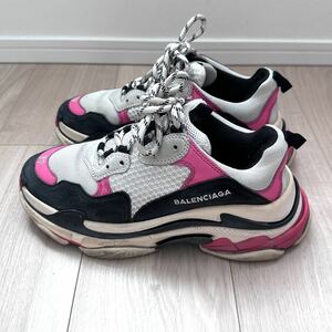 BALENCIAGA TRIPLE S バレンシアガ トリプルエス トレーナー ダッド スニーカー ピンク 39正規品