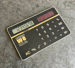  Showa Retro goods CITIZEN Citizen thin type WC solar calculator free shipping 