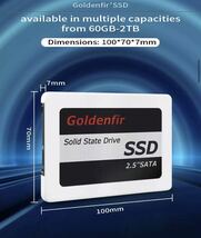 《最安値・新品》SSD Goldenfir 1TB SATA3 / 6.0Gbps 新品 2.5インチ 高速 NAND TLC 内蔵 デスクトップPC ノートパソコン_画像4