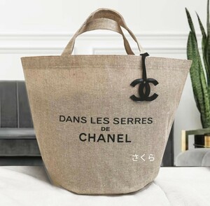 シャネル ノベルティ リネン トートバッグ チャーム付き ブランド CHANEL ロゴ エコバッグ バッグ　非売品　新品未使用品