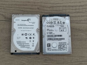 HITACHI 2.5 SATA 500GB / Seagate 2.5 SATA 250GB 【内蔵型HDD2枚セット】