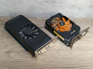 NVIDIA GeForce GTX550Ti 1GB / ZOTAC GeForce GTX650 2GB 【グラフィックボード2枚セット】