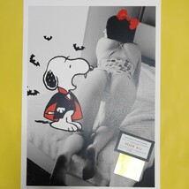 DEATH NYC 世界限定100枚 アートポスター　デスガール　death Girl　レッドリボン Banksy バンクシー SNOOPY　スヌーピー ストリートアート_画像4