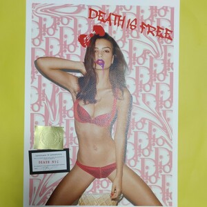 DEATH NYC 世界限定100枚 アートポスター　デスガール　death girl レッドリボン ヴィクトリアシークレット　Banksy バンクシー 現代アート