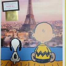 DEATH NYC 世界限定100枚 アートポスター　SNOOPY　スヌーピー　エッフェル塔　東京タワー　チャーリーブラウン　PEANUTS トム エバハート_画像3