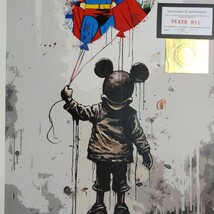 DEATH NYC 世界限定100枚 アートポスター　Banksy　バンクシー ディズマランド ミッキーマウス Balloon 風船　現代アート ストリートアート_画像3