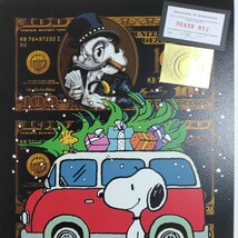 DEATH NYC 世界限定100枚 アートポスター　SNOOPY　スヌーピー　プレゼント　クリスマス キャロル PEANUTS トムエバハート 現代アート_画像2