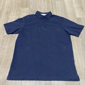  free shipping old clothes short sleeves [UNITED ARROWS GREEN LABEL RELAXING]S size .. navy blue color 